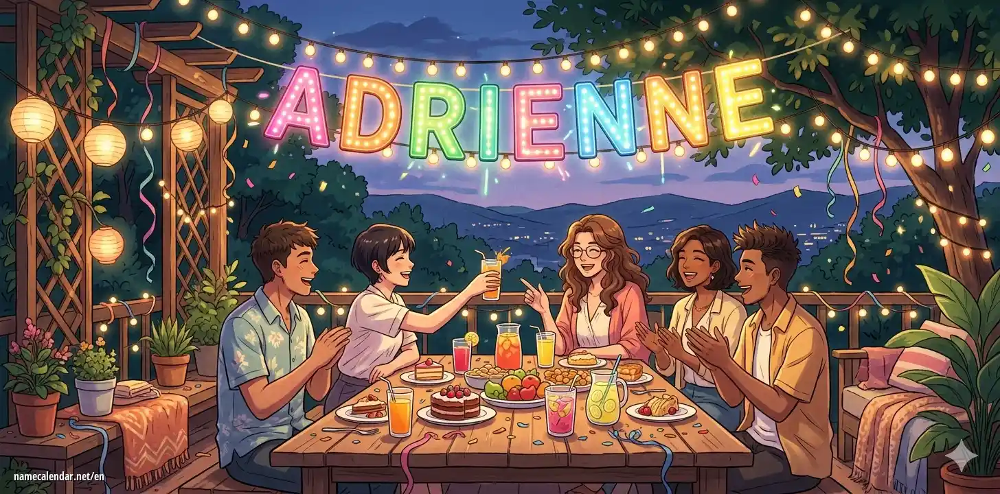 Celebration of name day and name - Adrienne