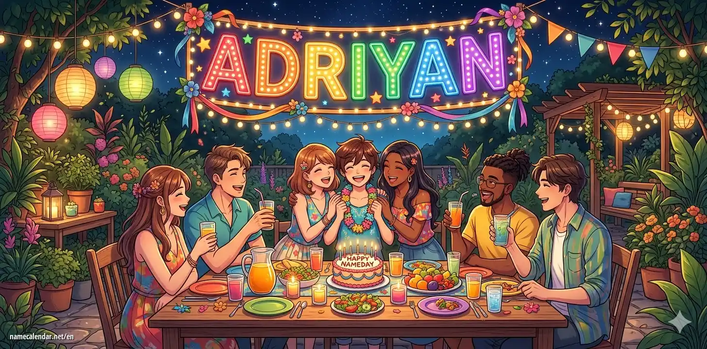 Celebration of name day and name - Adriyan