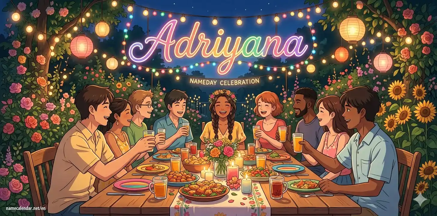 Celebration of name day and name - Adriyana