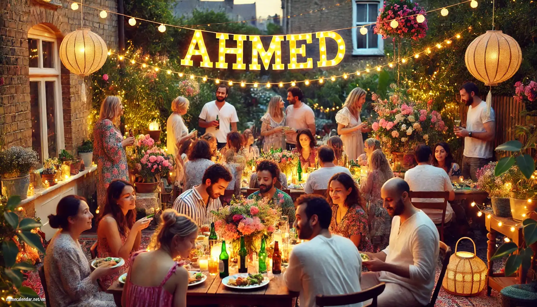 Celebration of name day and name - Ahmed