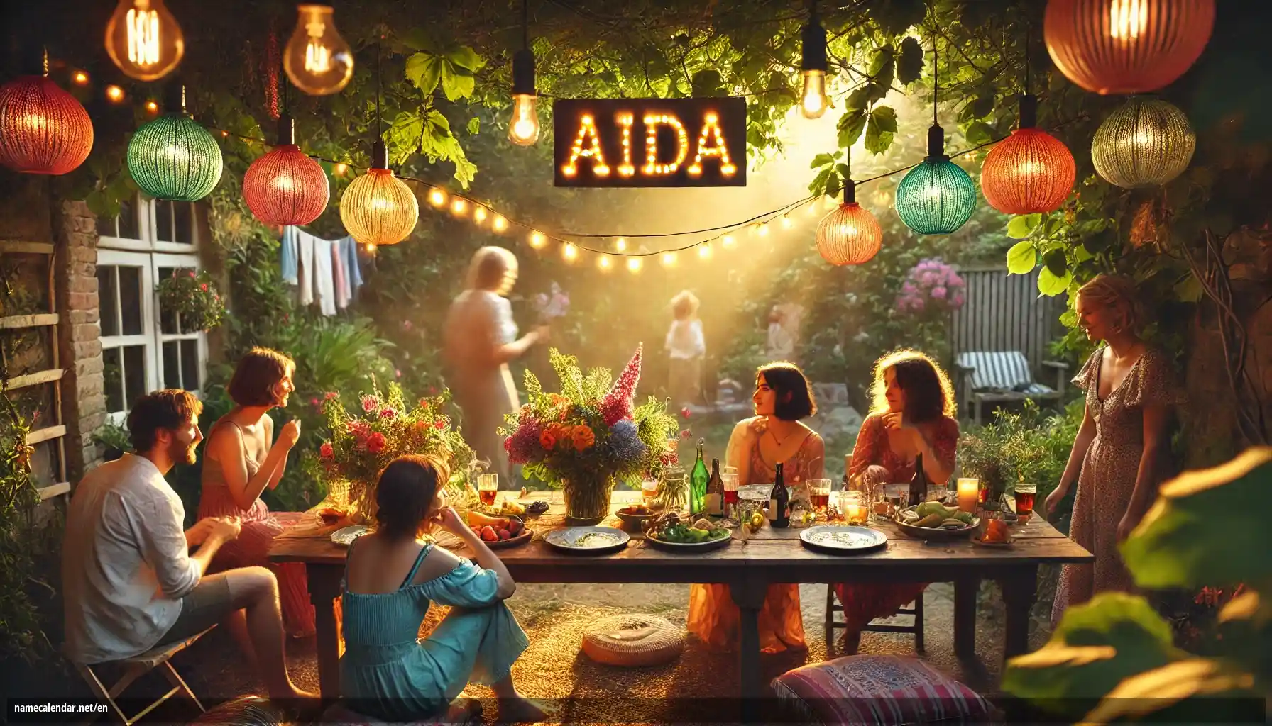 Celebration of name day and name - Aida