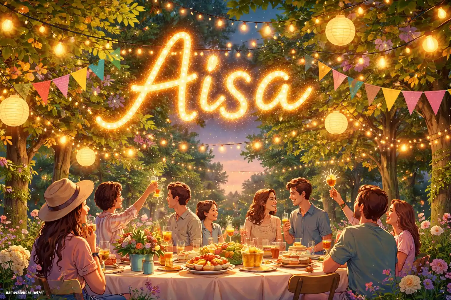 Celebration of name day and name - Aisa