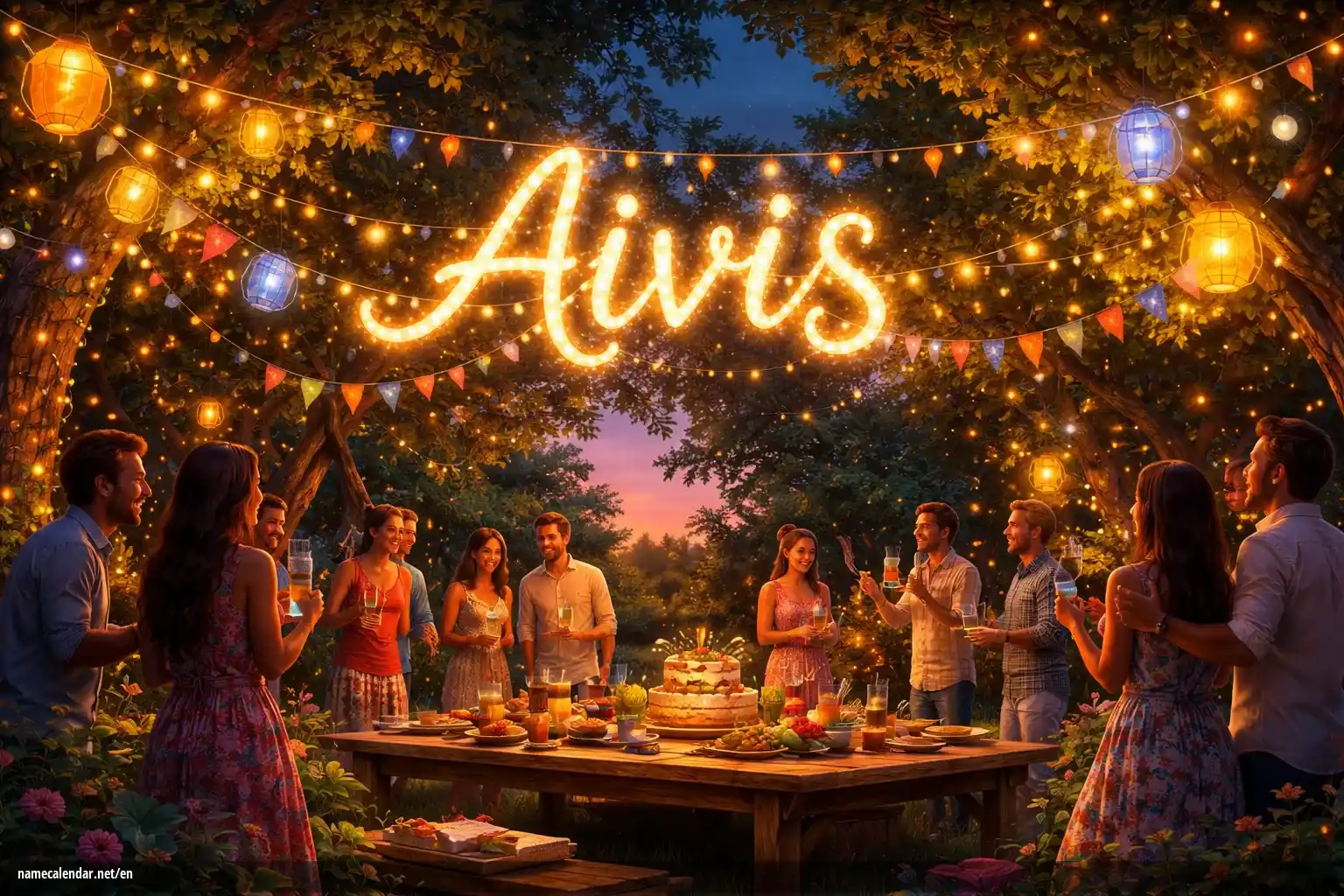 Celebration of name day and name - Aivis