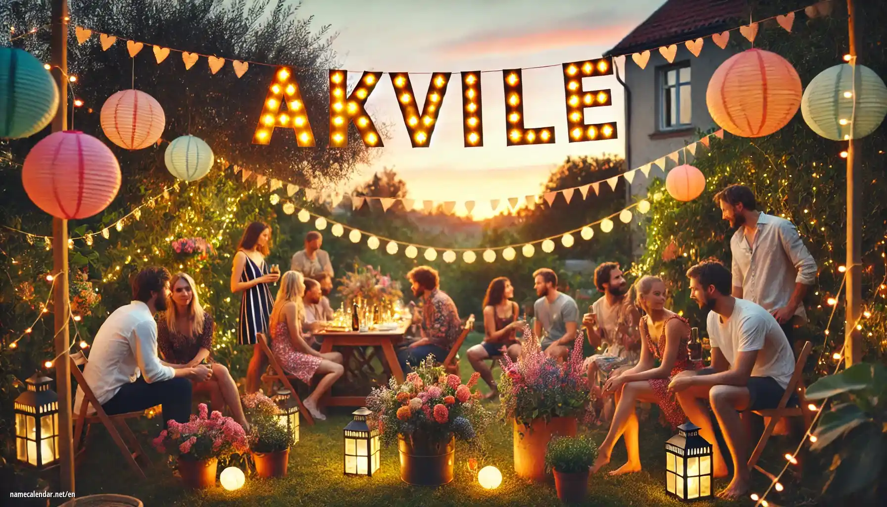 Celebration of name day and name - Akvile