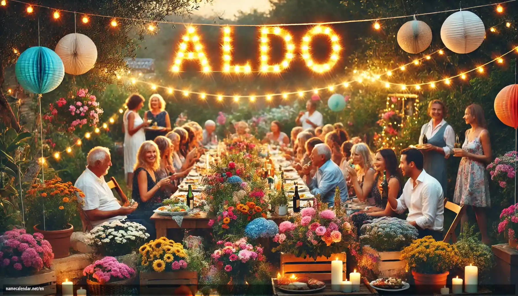 Celebration of name day and name - Aldo