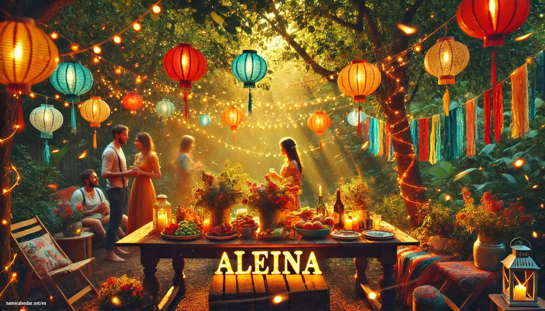 Celebration of name day and name - Aleina