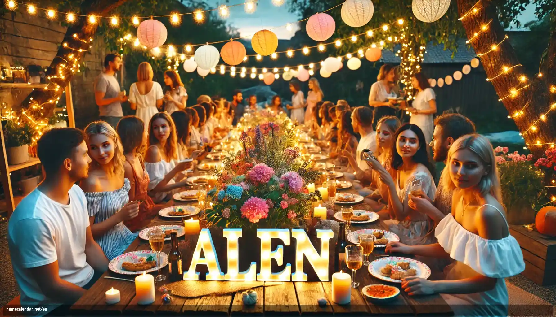 Celebration of name day and name - Alen