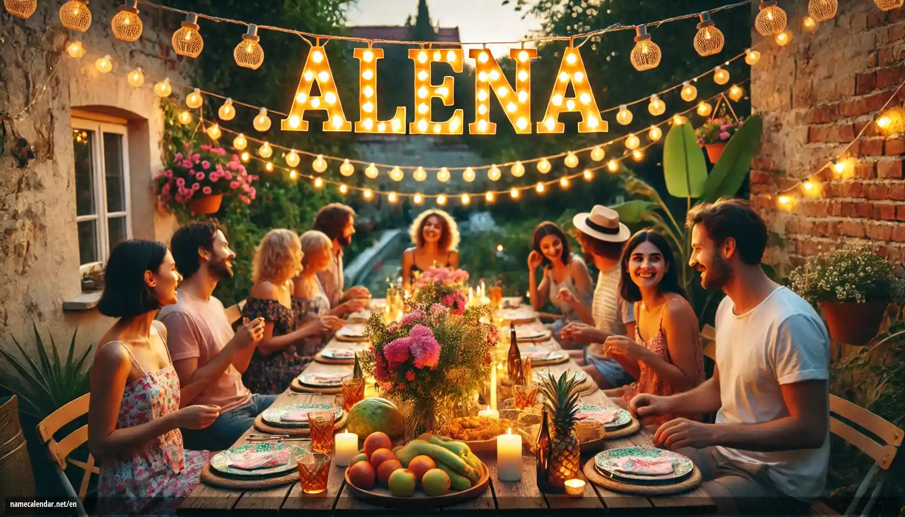 Celebration of name day and name - Alena