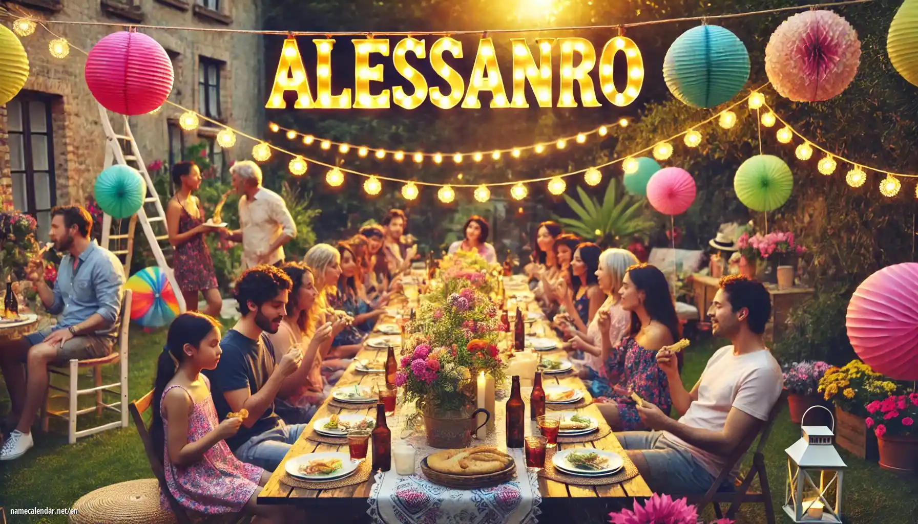 Celebration of name day and name - Alessandro