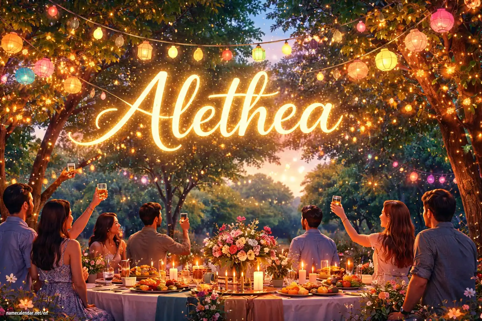 Celebration of name day and name - Alethea