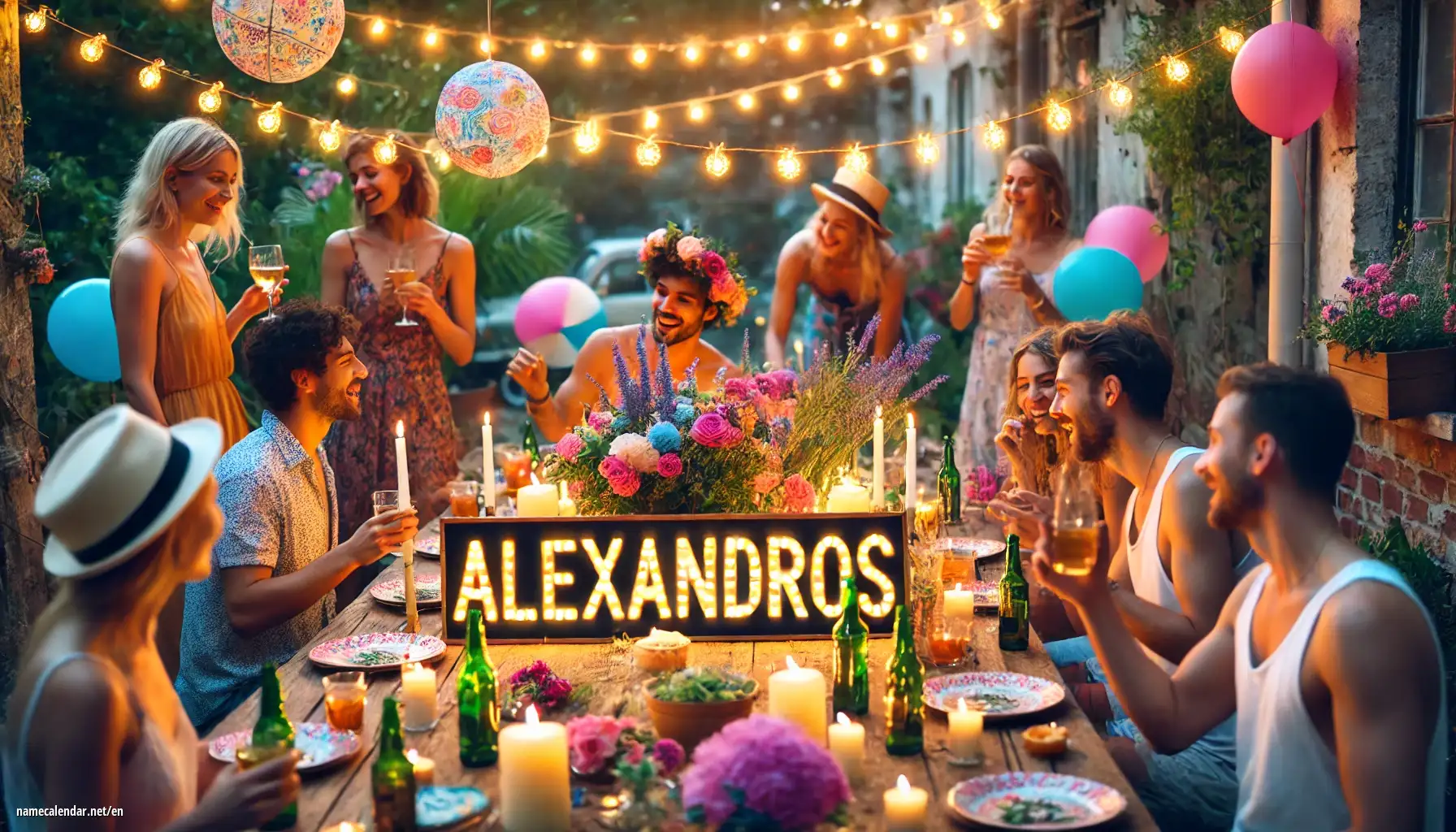 Celebration of name day and name - Alexandros