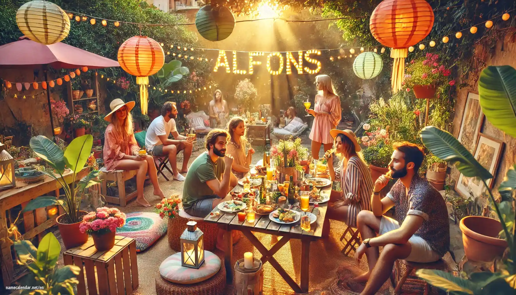 Celebration of name day and name - Alfons