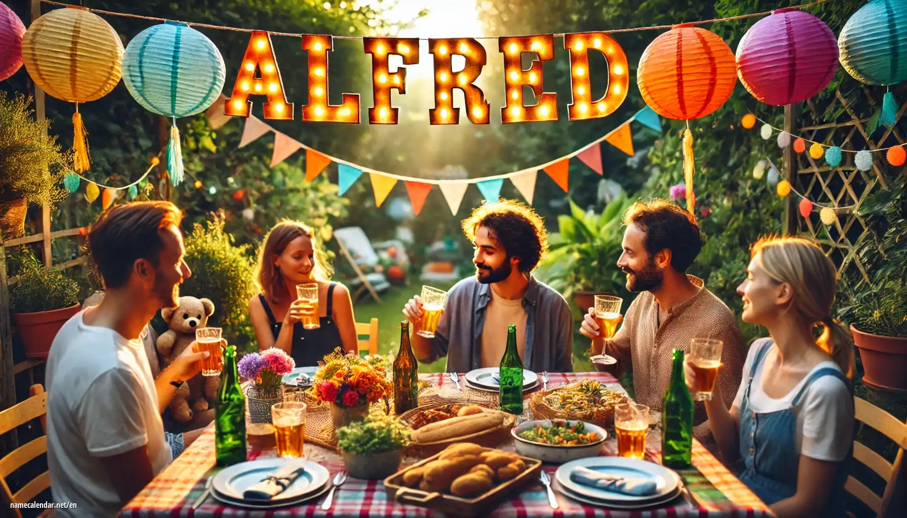 Celebration of name day and name - Alfred