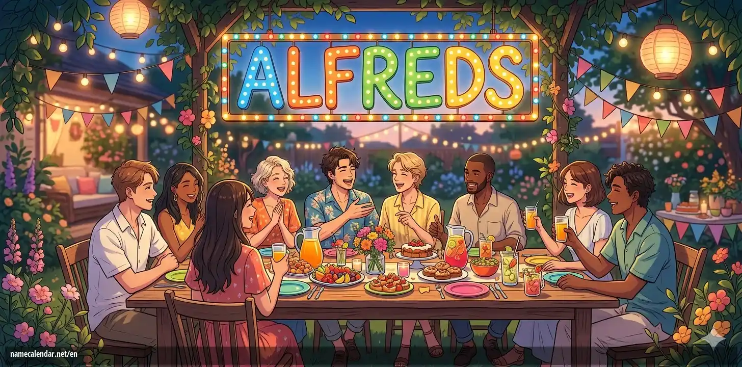 Celebration of name day and name - Alfreds