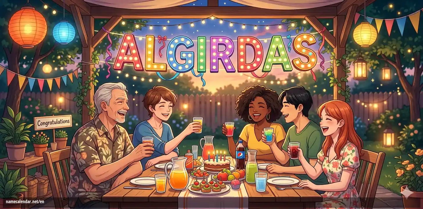 Celebration of name day and name - Algirdas