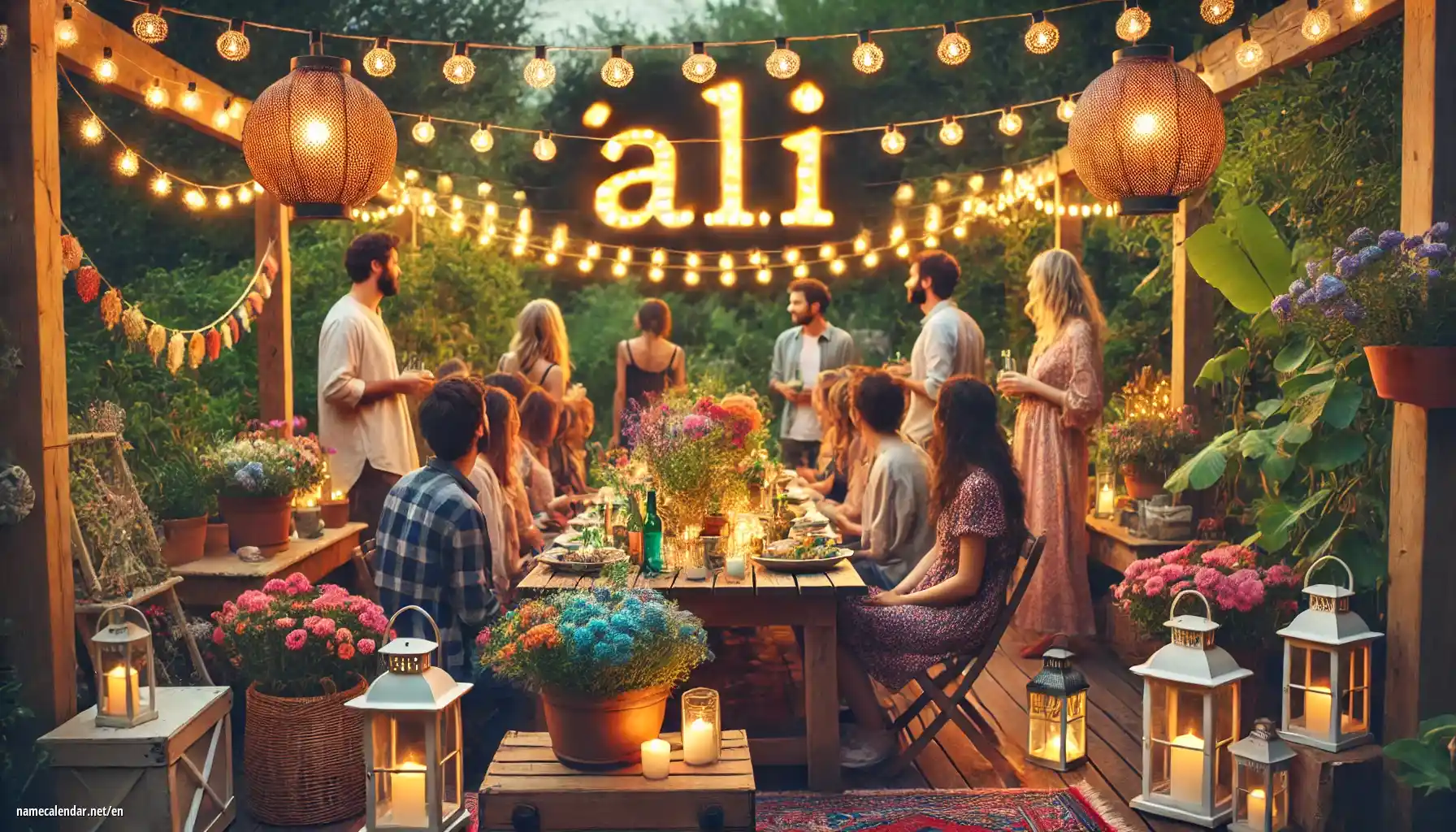 Celebration of name day and name - Ali