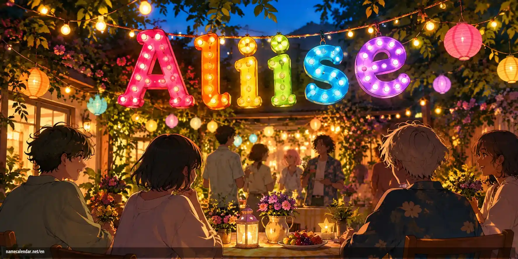 Celebration of name day and name - Aliise