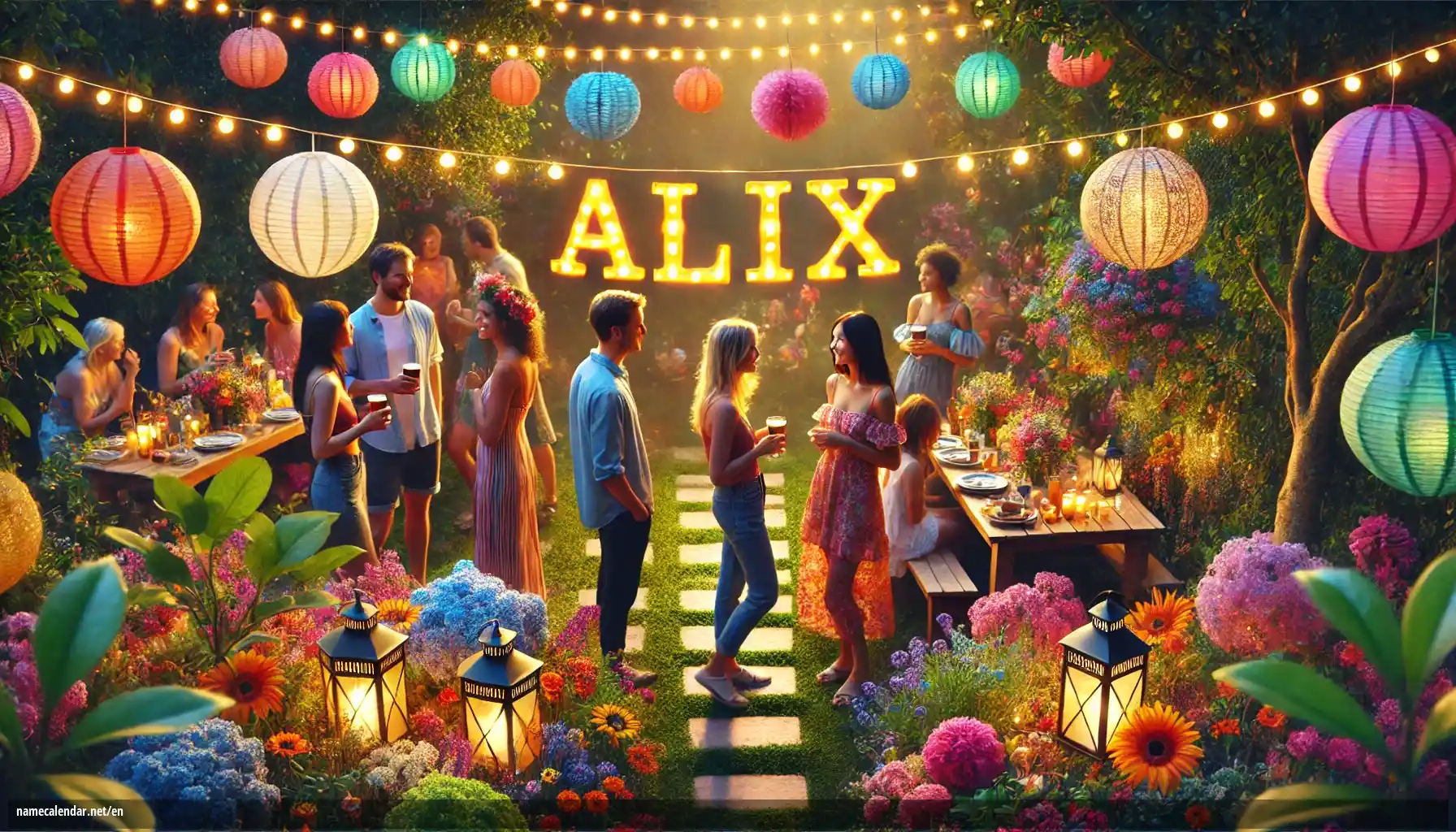 Celebration of name day and name - Alix