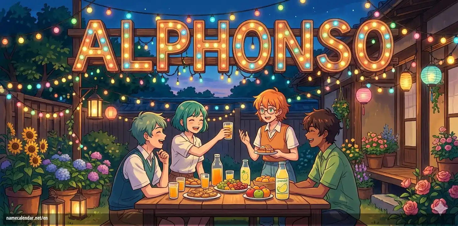Celebration of name day and name - Alphonso