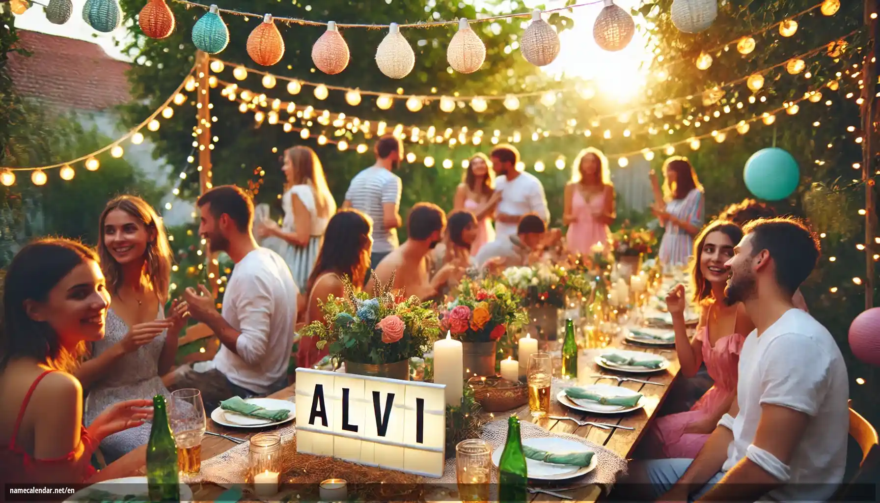 Celebration of name day and name - Alvi