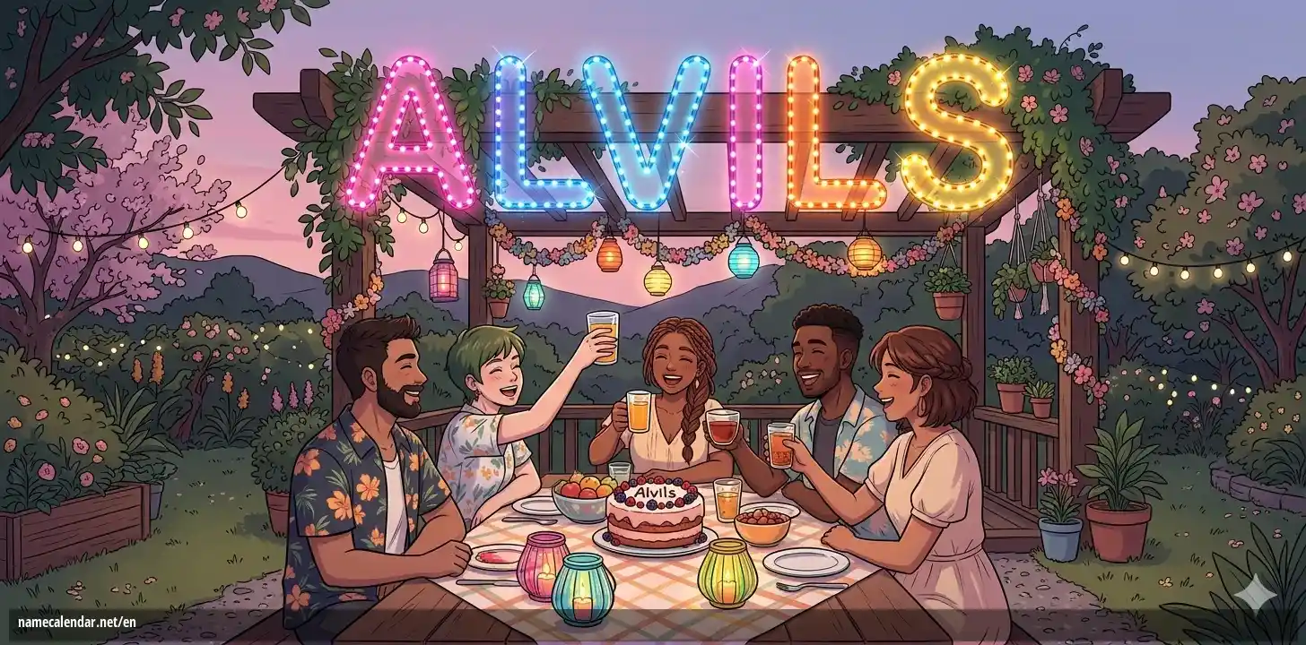 Celebration of name day and name - Alvils