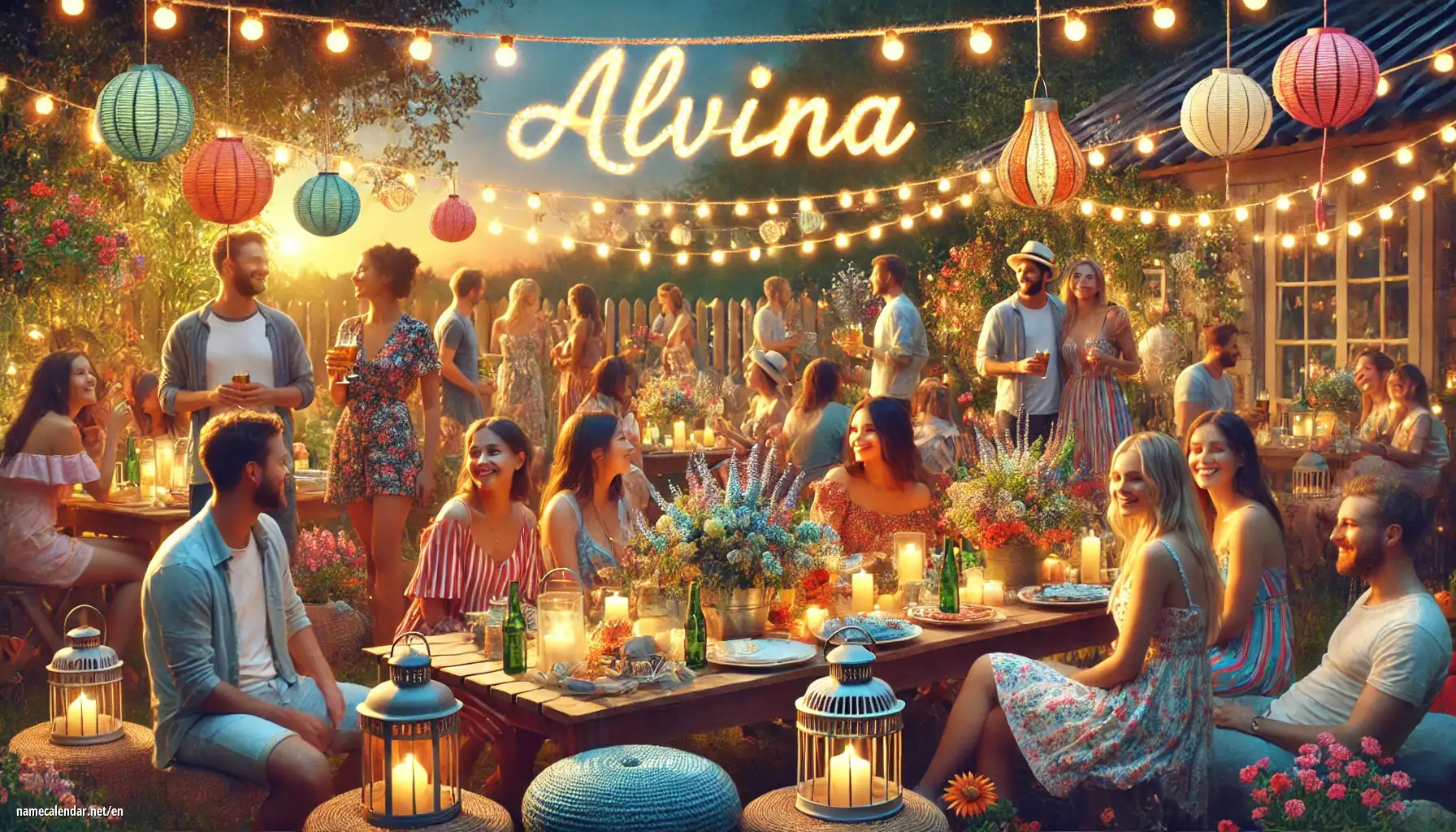 Celebration of name day and name - Alvina