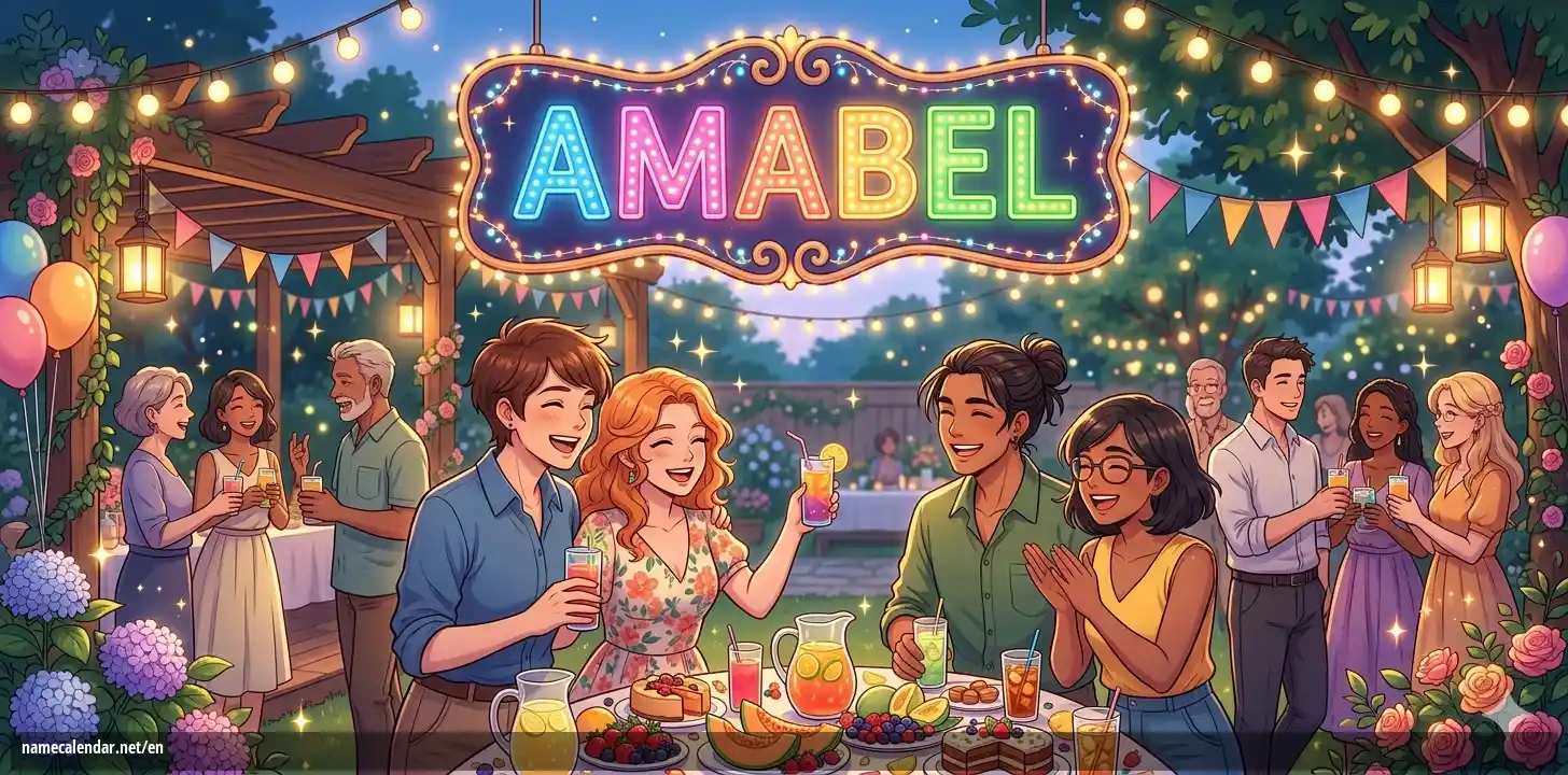 Celebration of name day and name - Amabel