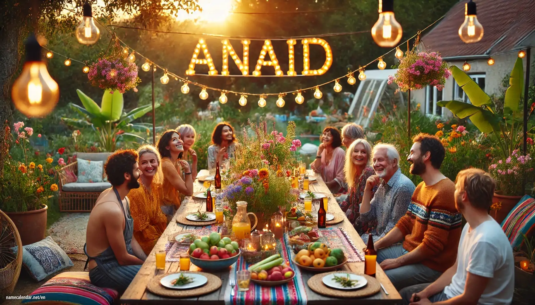 Celebration of name day and name - Anaid