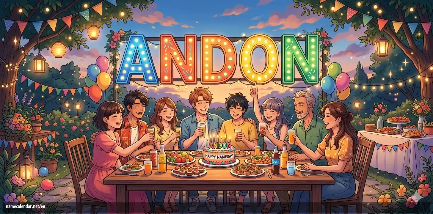 Celebration of name day and name - Andon