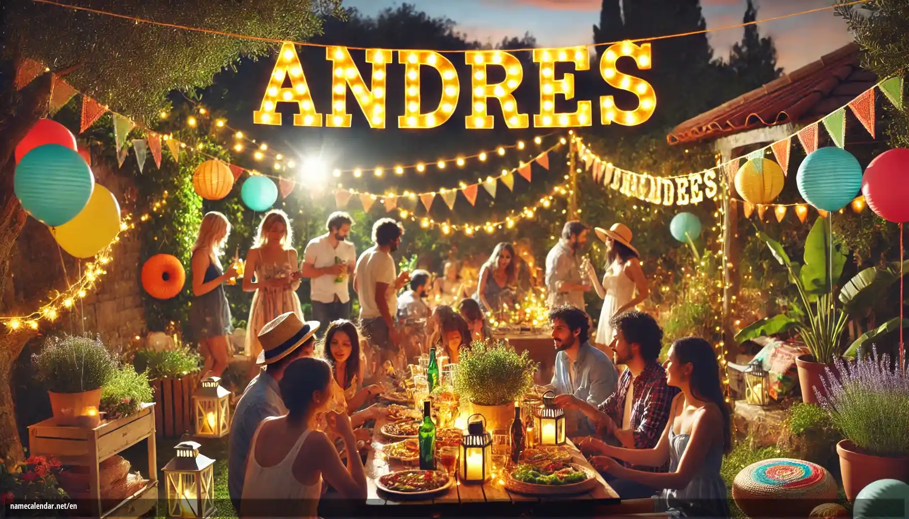 Celebration of name day and name - Andres