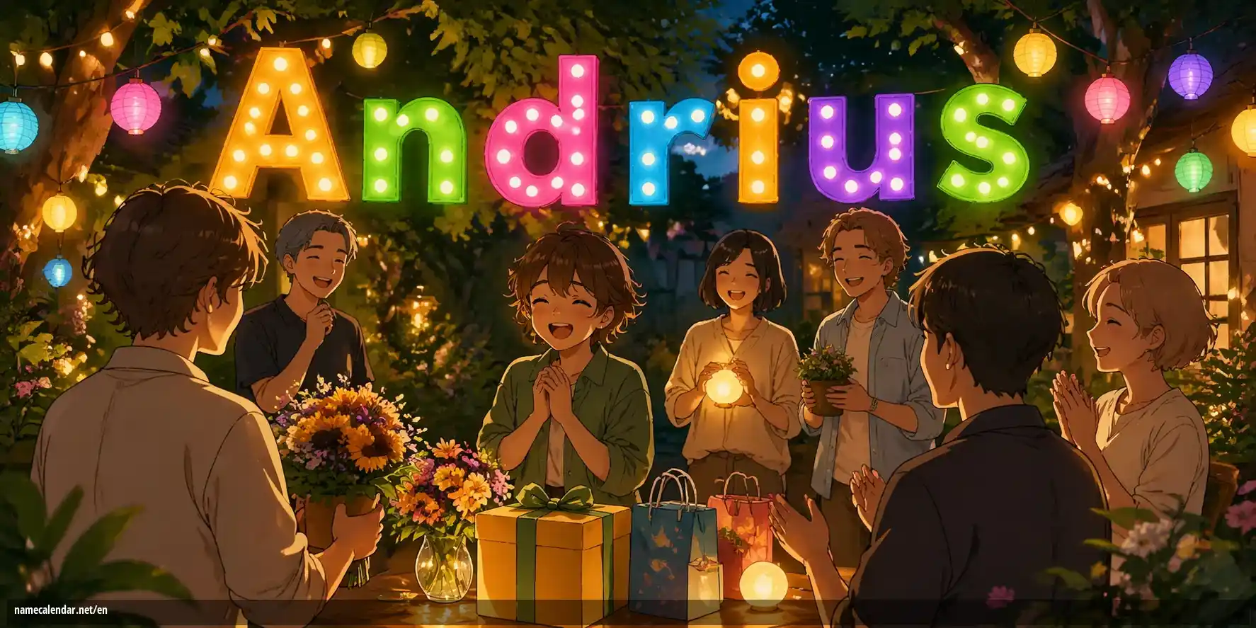 Celebration of name day and name - Andrius