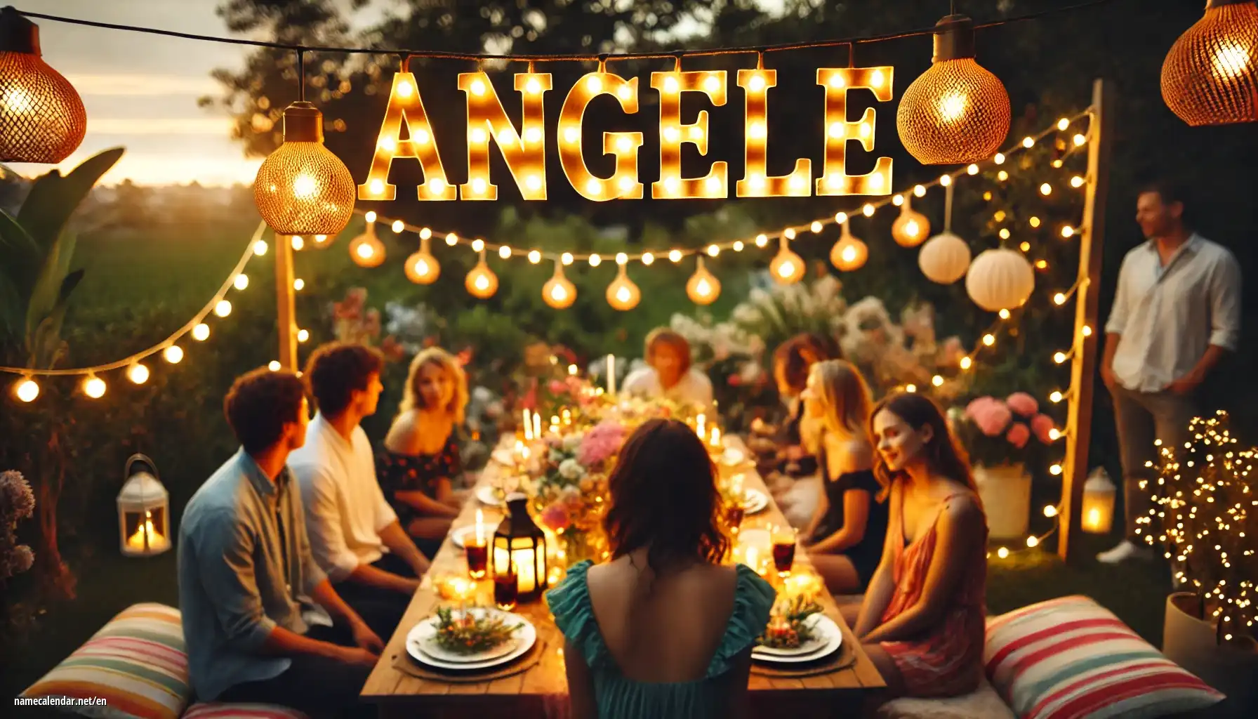 Celebration of name day and name - Angèle