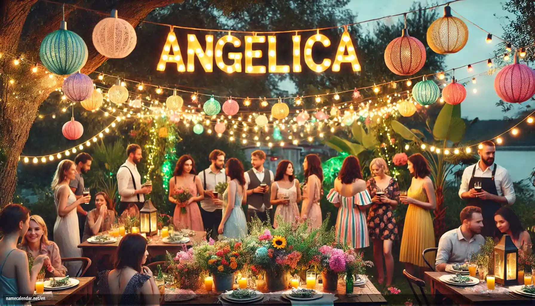 Celebration of name day and name - Angelica