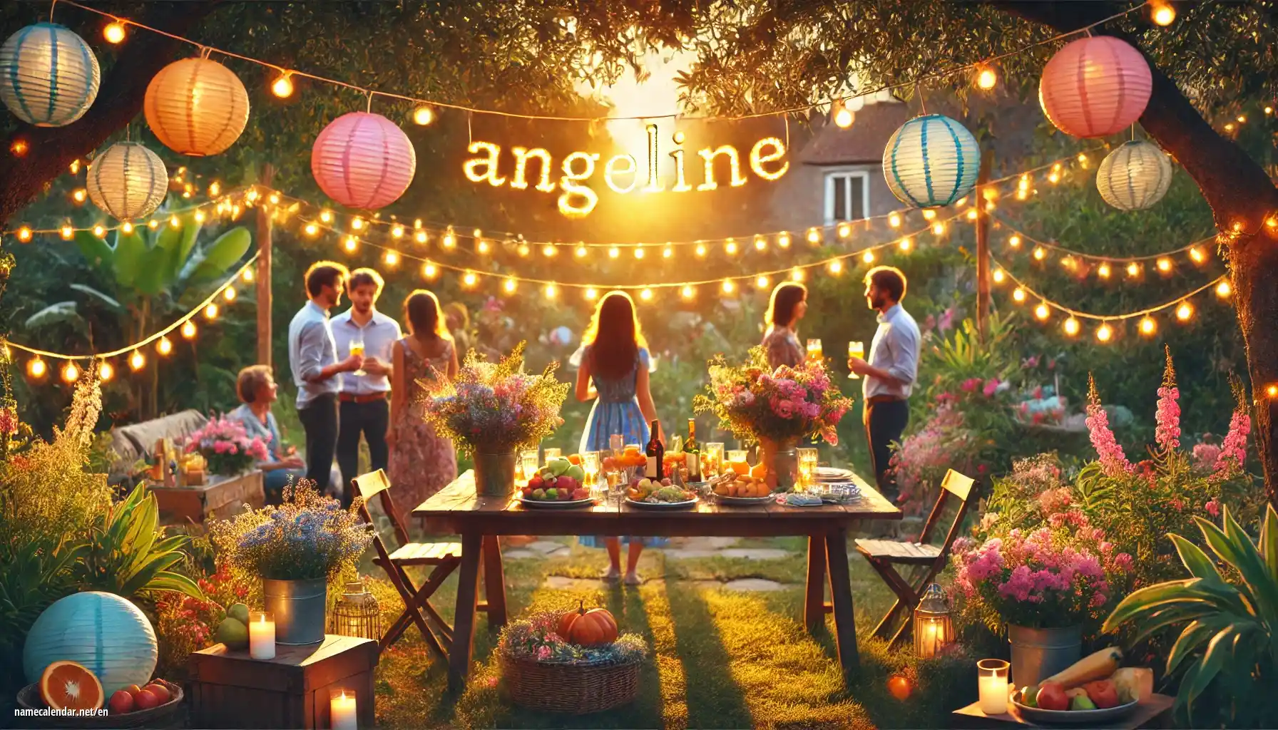 Celebration of name day and name - Angeline