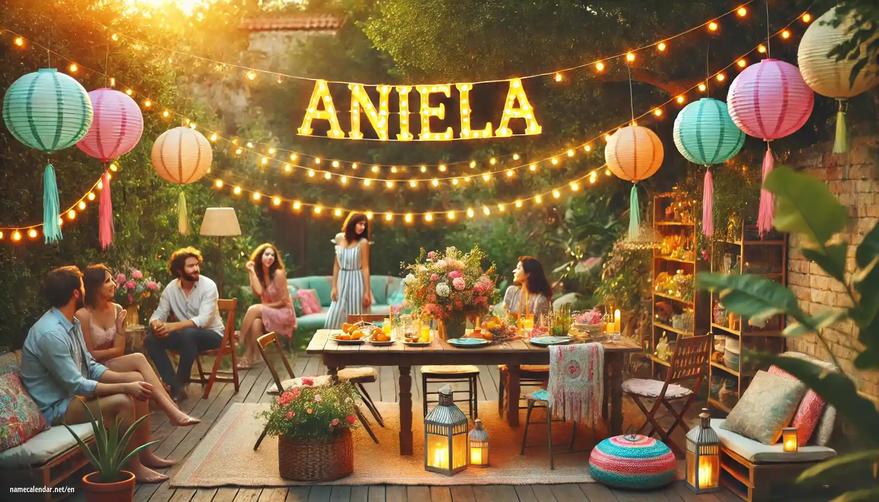 Celebration of name day and name - Aniela