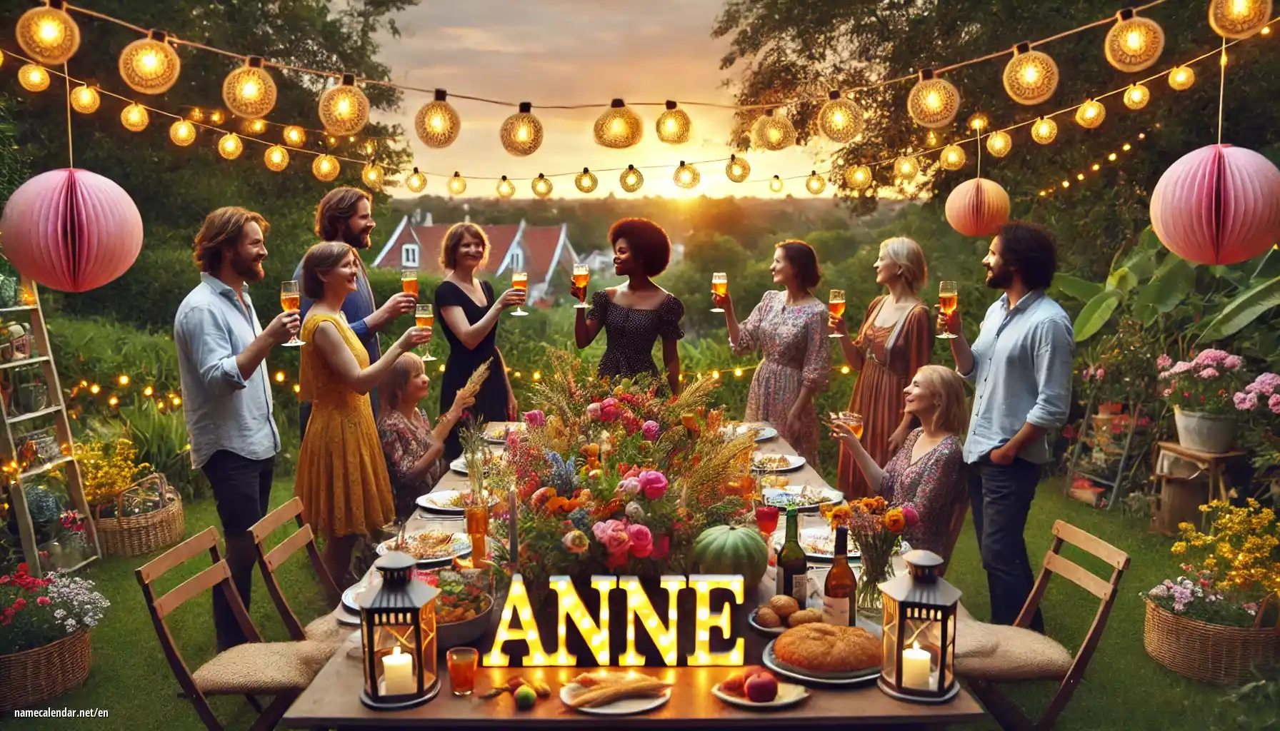 Celebration of name day and name - Anne