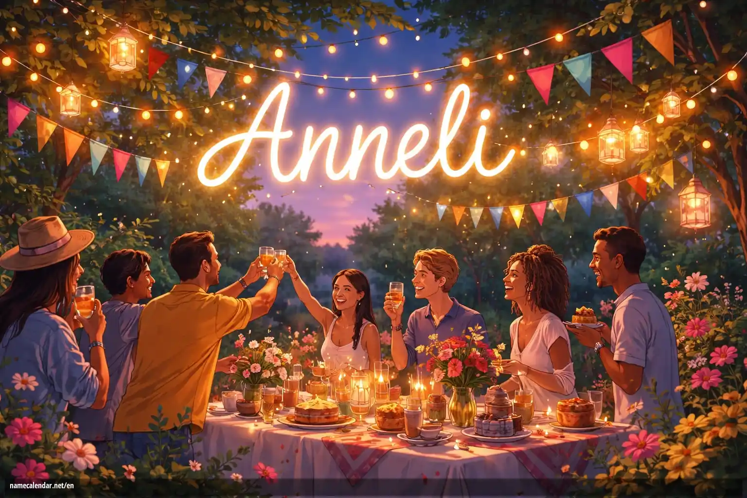 Celebration of name day and name - Anneli