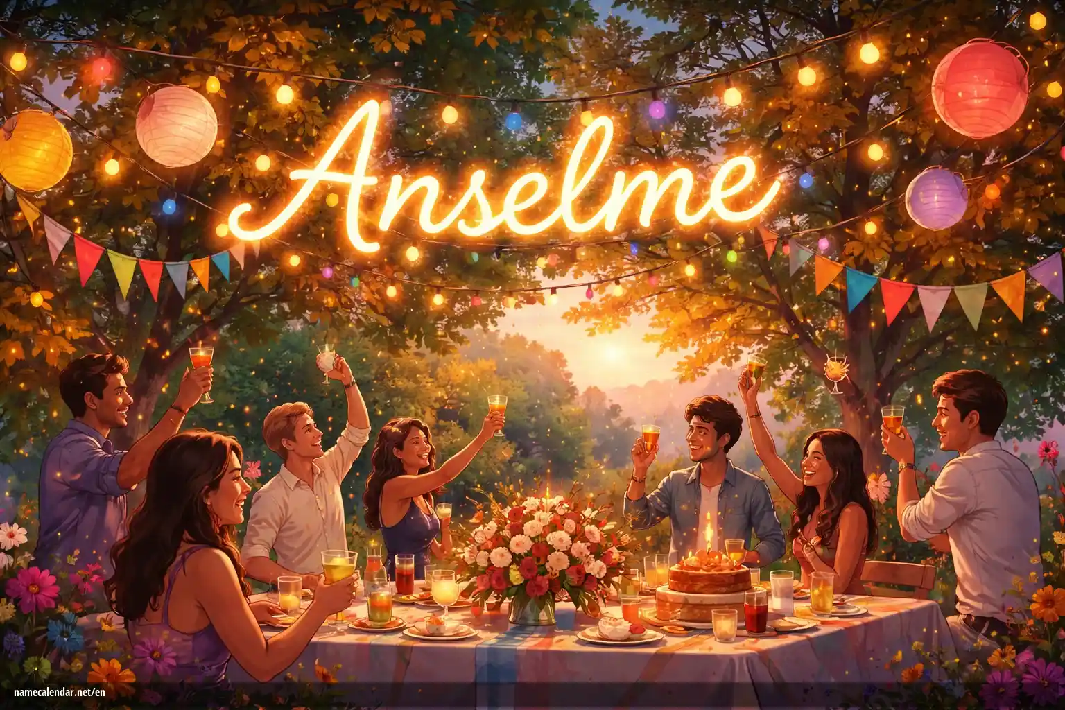 Celebration of name day and name - Anselme