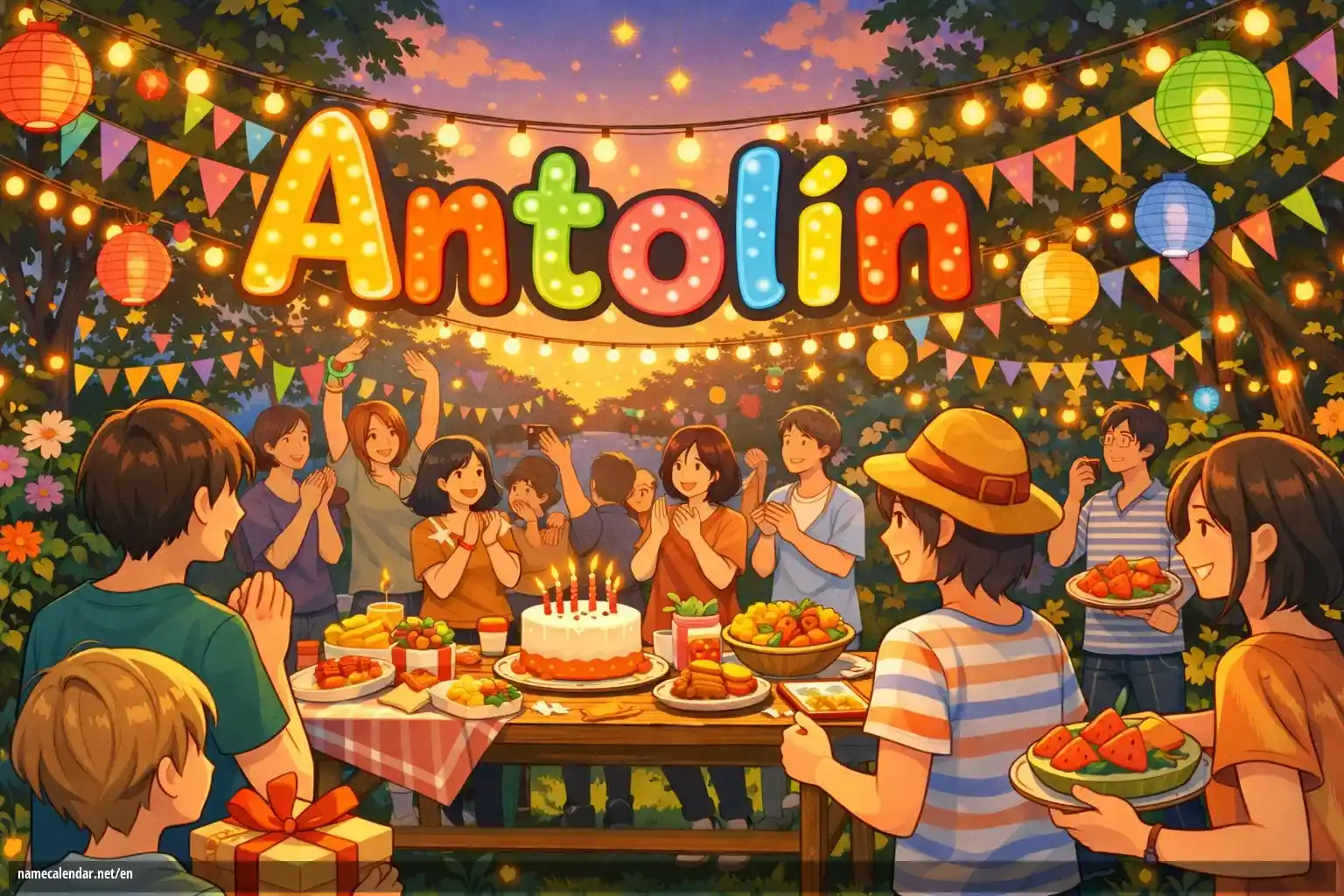 Celebration of name day and name - Antolín