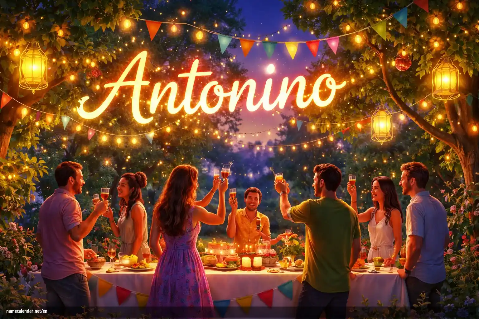 Celebration of name day and name - Antonino