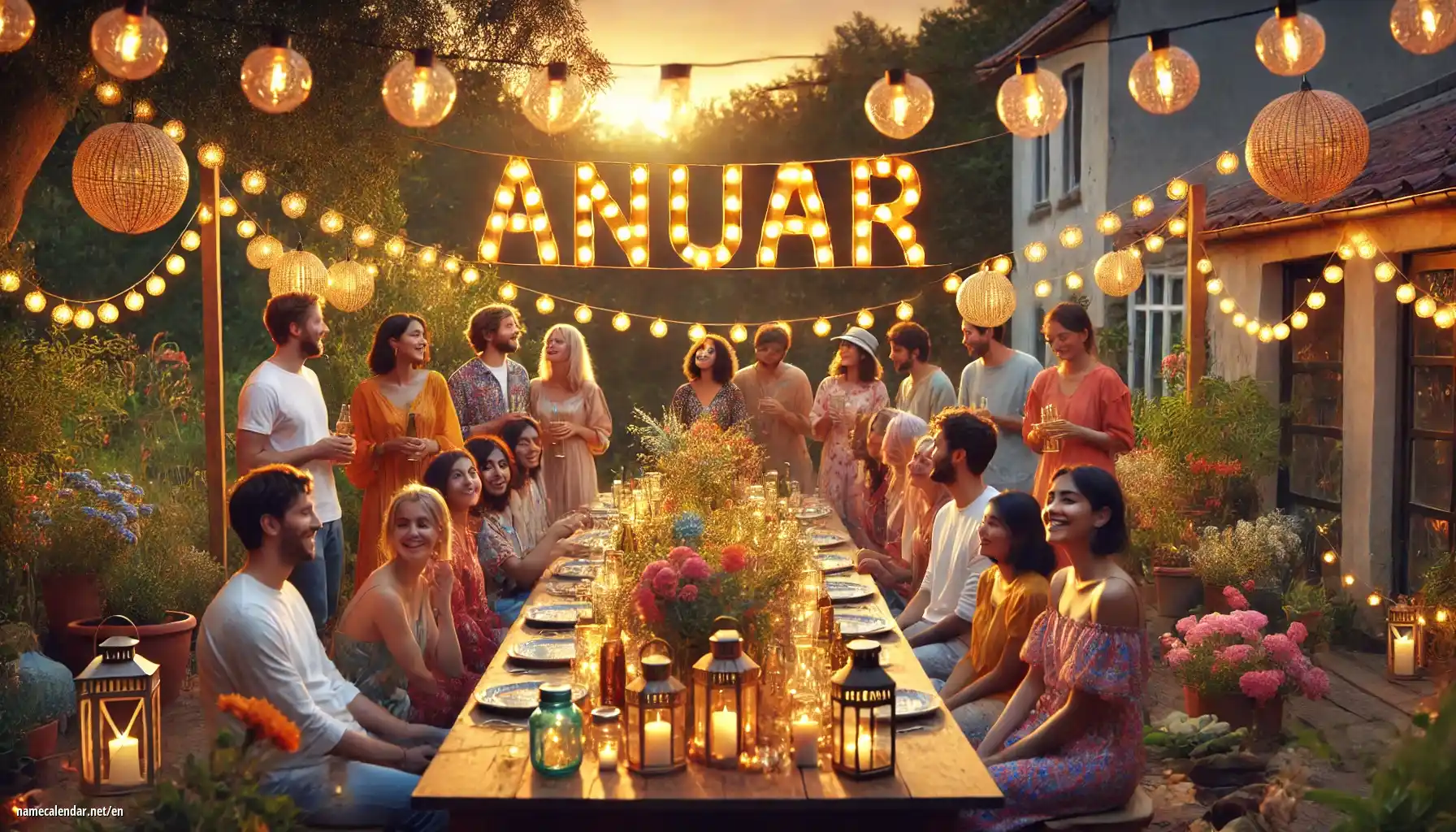 Celebration of name day and name - Anuar
