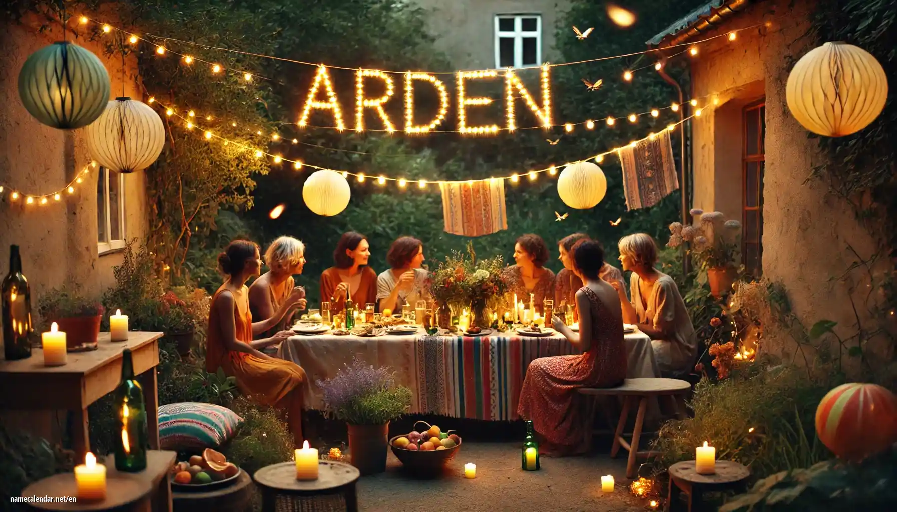 Celebration of name day and name - Arden