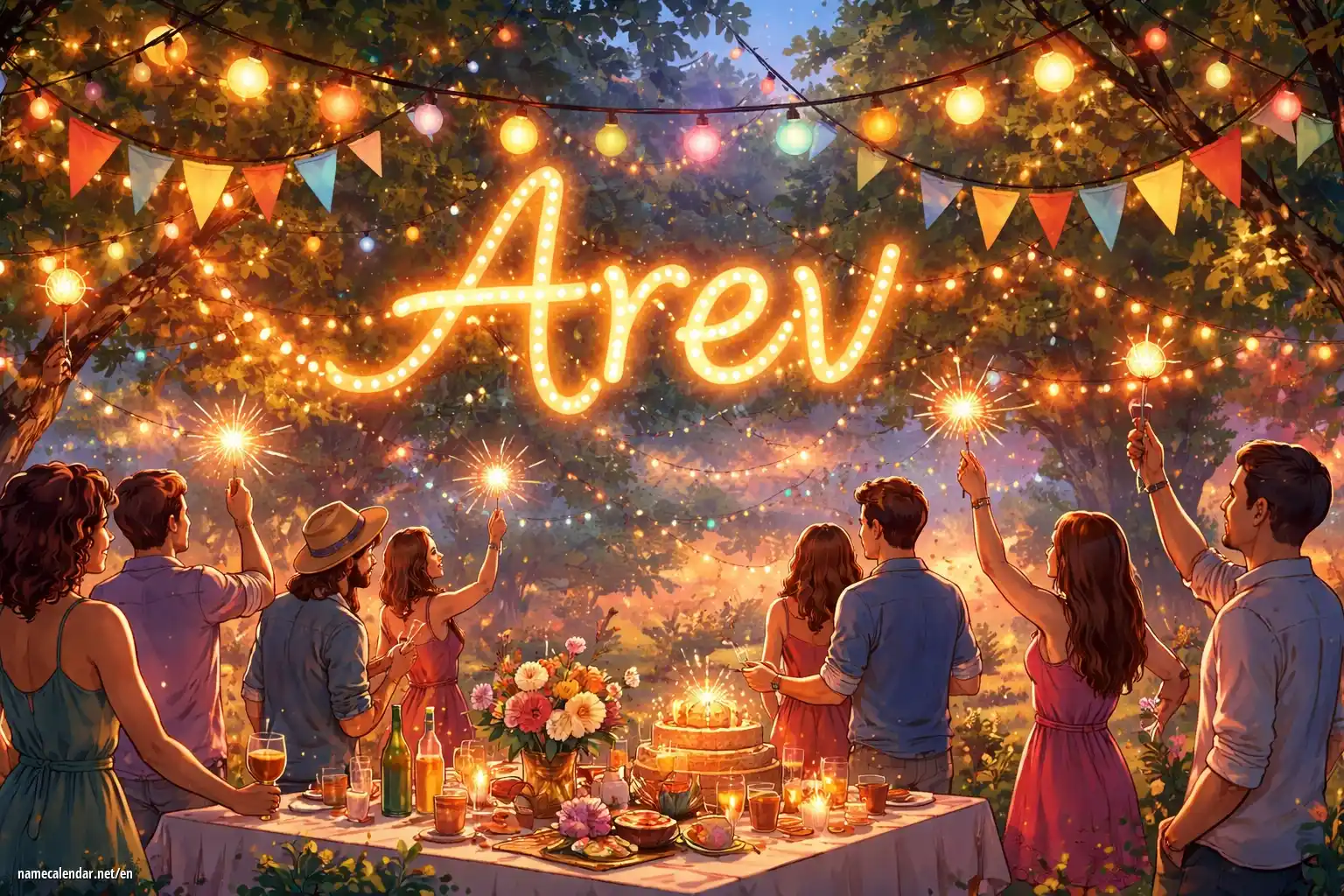 Celebration of name day and name - Arev