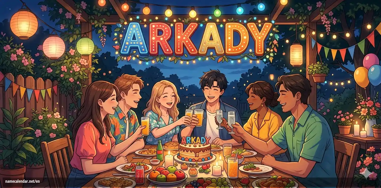 Celebration of name day and name - Arkady