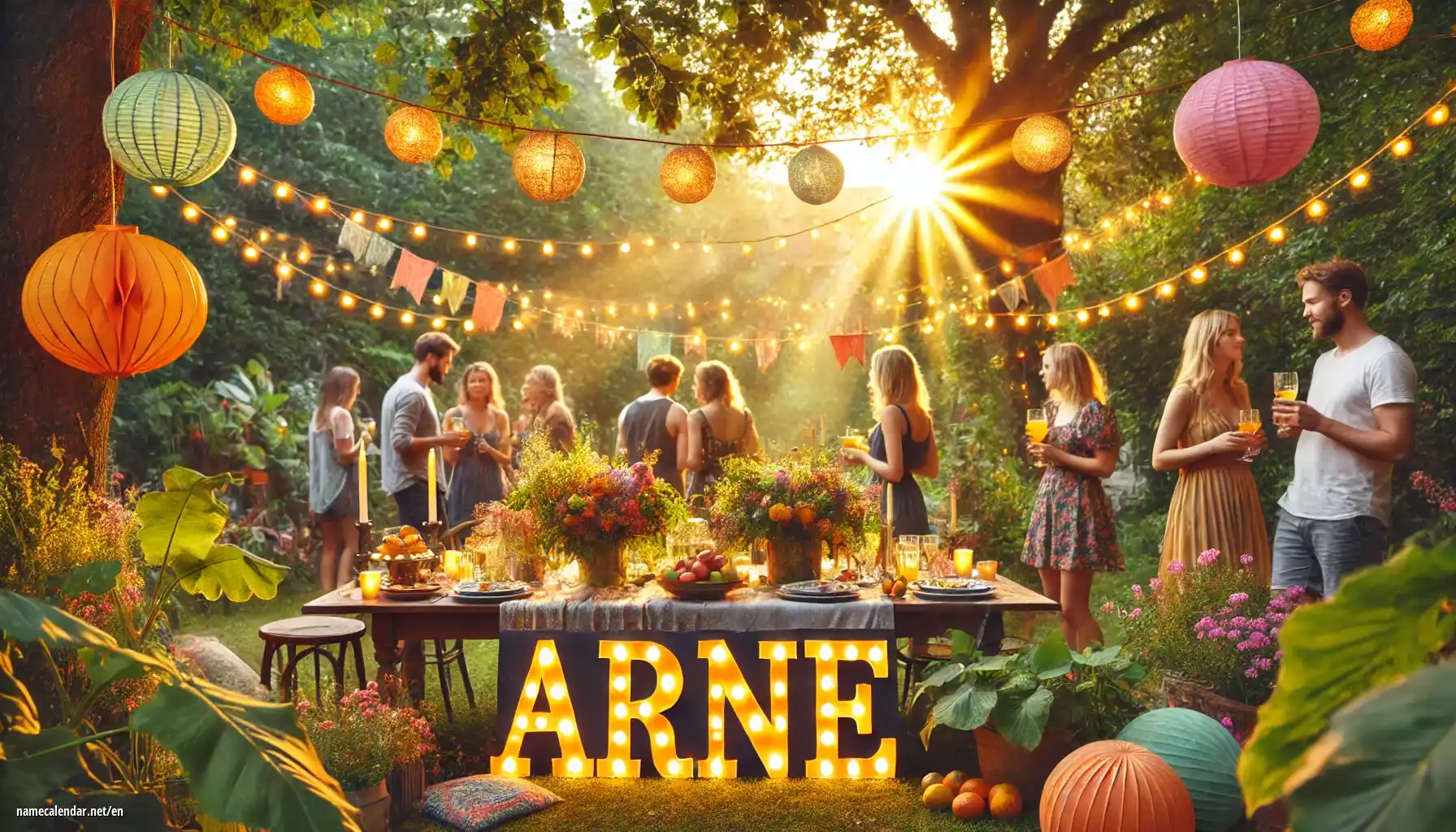 Celebration of name day and name - Arne