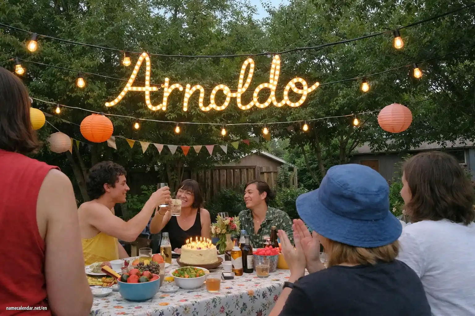 Celebration of name day and name - Arnoldo