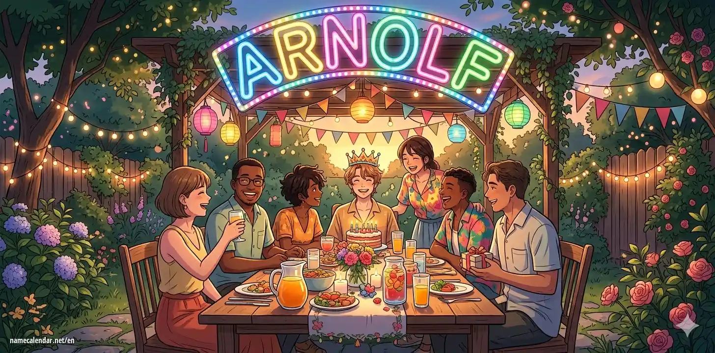 Celebration of name day and name - Arnolf