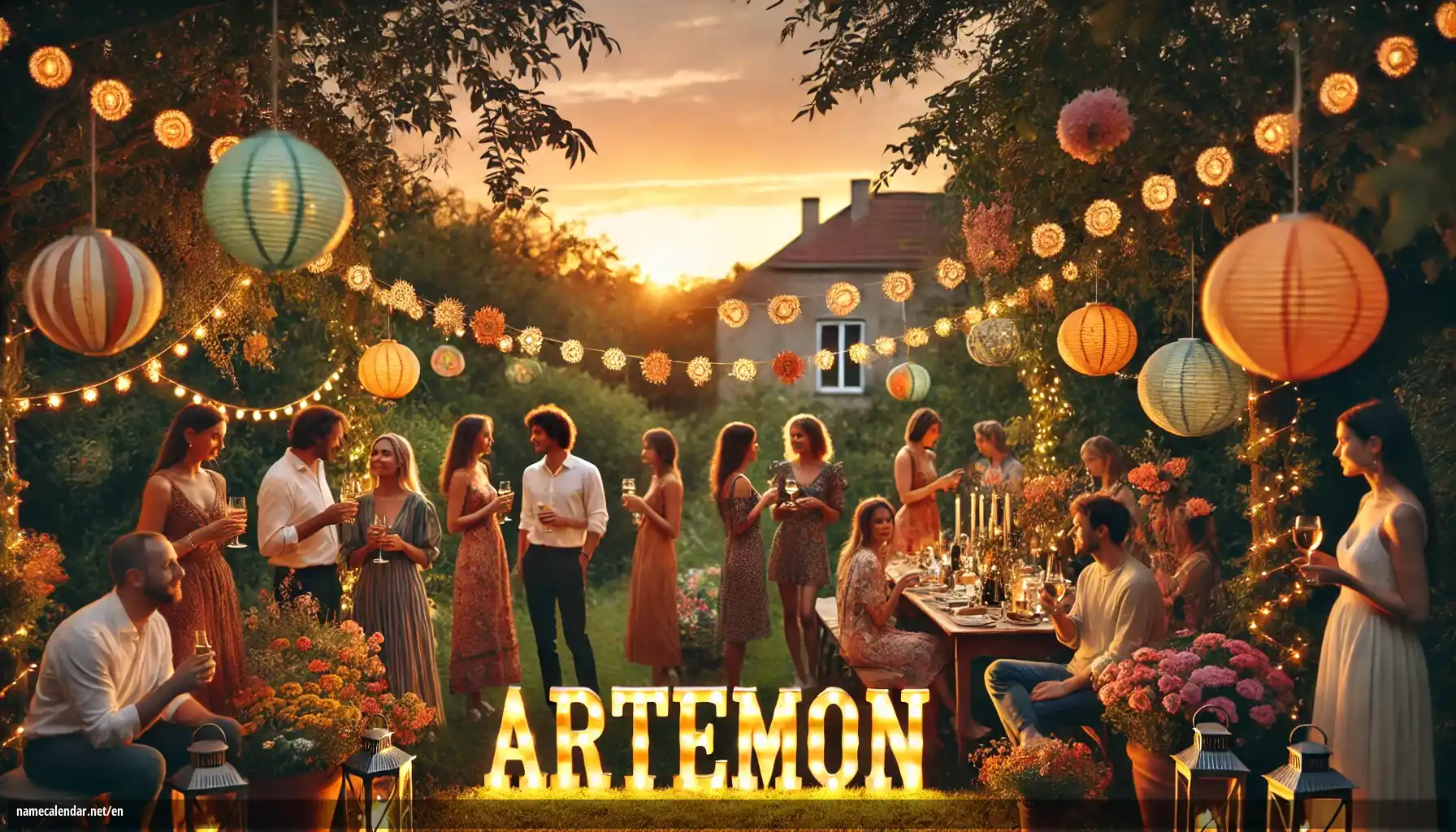 Celebration of name day and name - Artemon