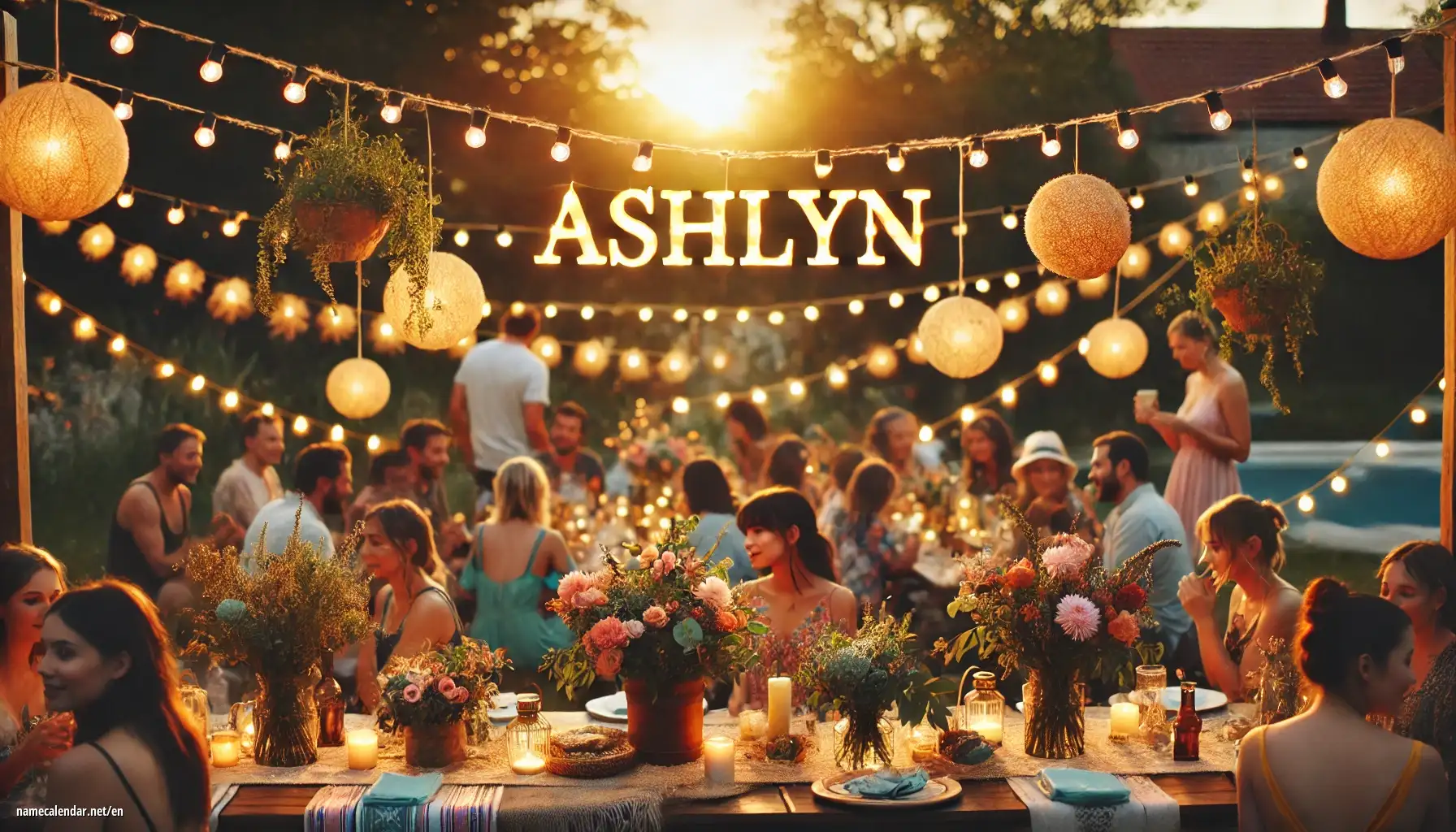 Celebration of name day and name - Ashlyn