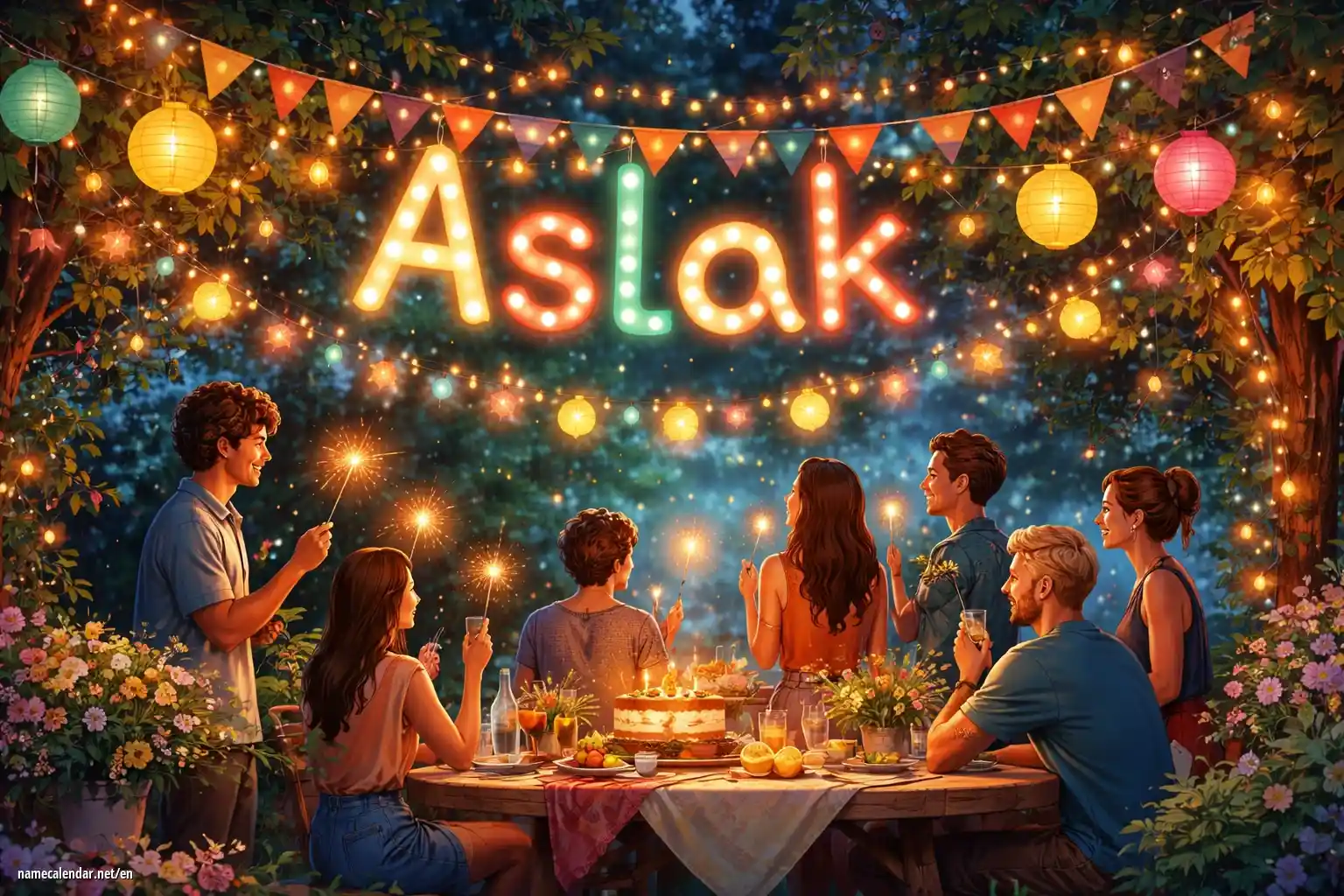 Celebration of name day and name - Aslak